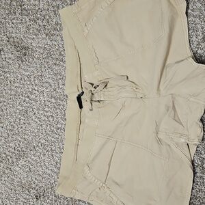Khaki Drawstring Shorts